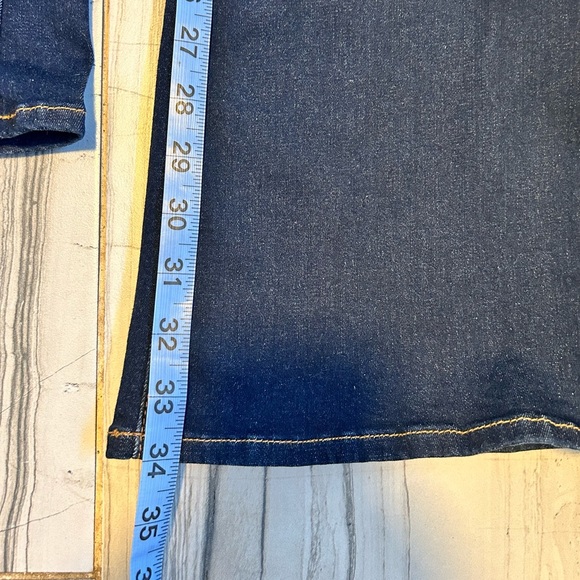 7 For All Mankind Ali High Waist Dark Blue Bootcut Stretch Jeans - Picture 7 of 16